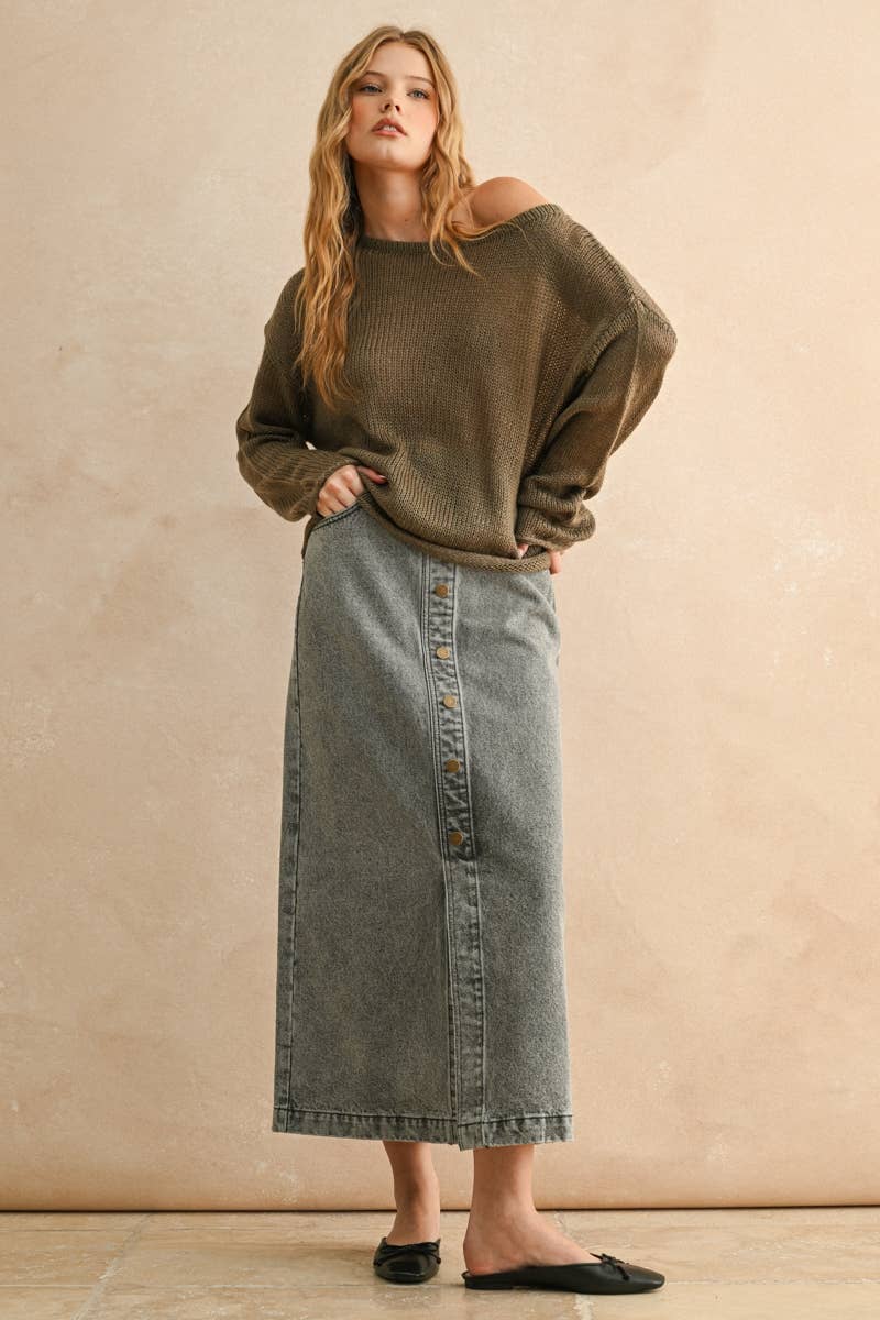 Olive Lightweight Knitted Top